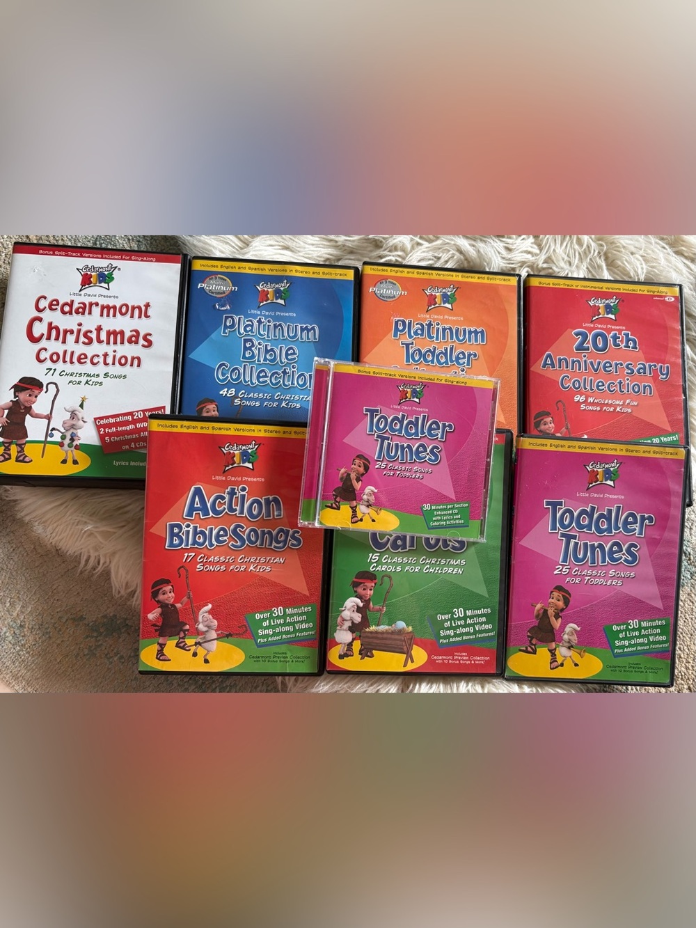 Cedarmont Kids DVD Collection Platinum Bible Toddler 20th Anniversary CDs Set